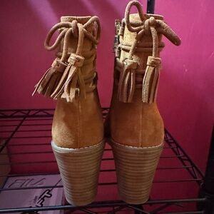 Jack Rogers Women's Tan Suede Ankle Boots